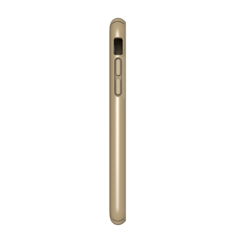 Speck Presidio Metallic Case Pale Yellow Gold Metallic/Camel Brown for iPhone X