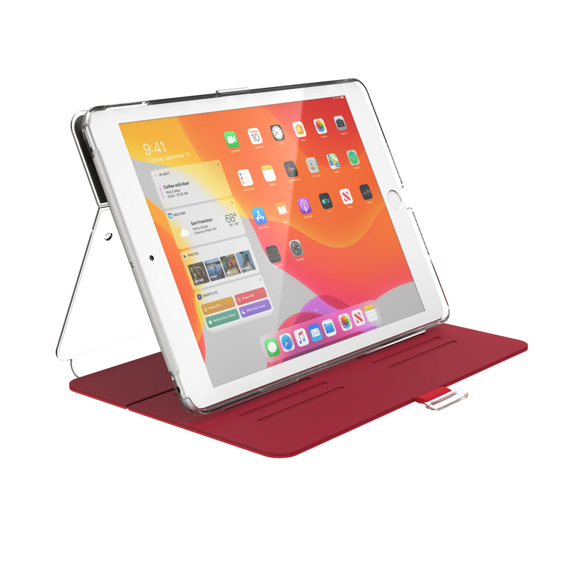 Speck Balance Folio Clear Heartrate Red/Clear for iPad 10.2-Inch