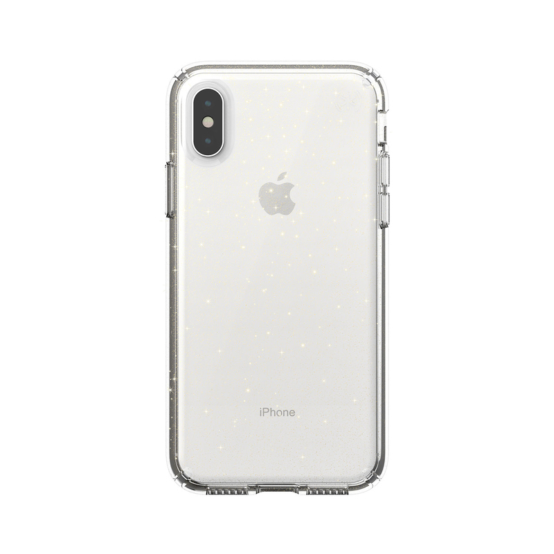 Speck Presidio Clear + Glitter Case Clear with Gold Glitter/Clear for iPhone XS