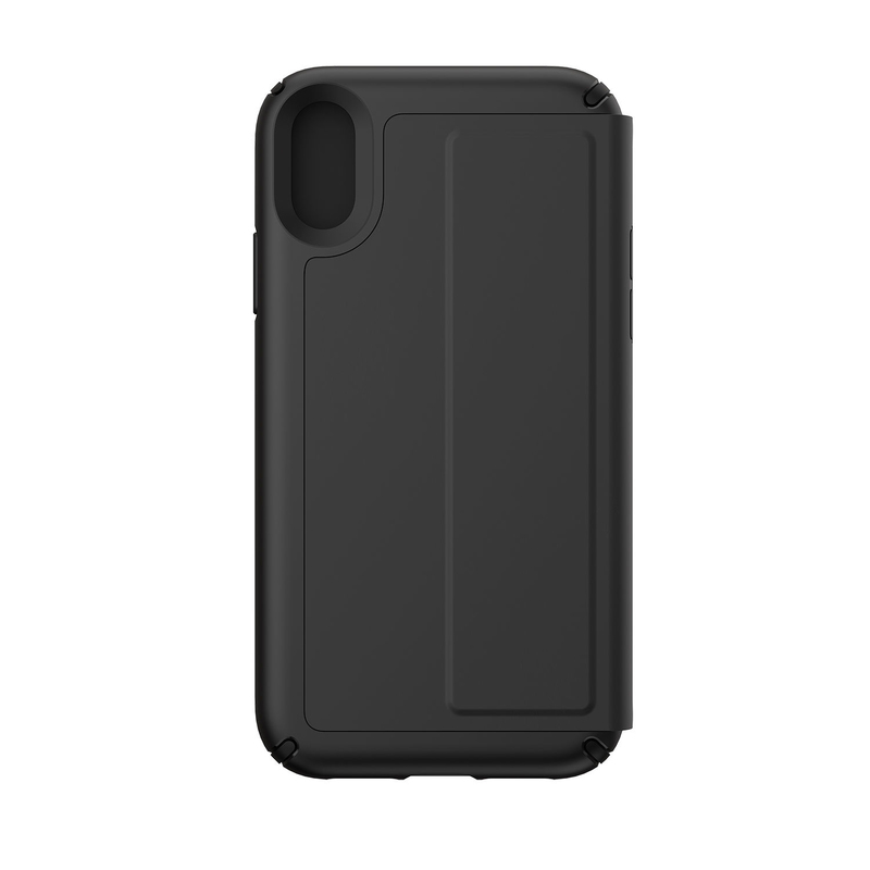 Speck Presidio Folio Leather Case Black/Black for iPhone XR