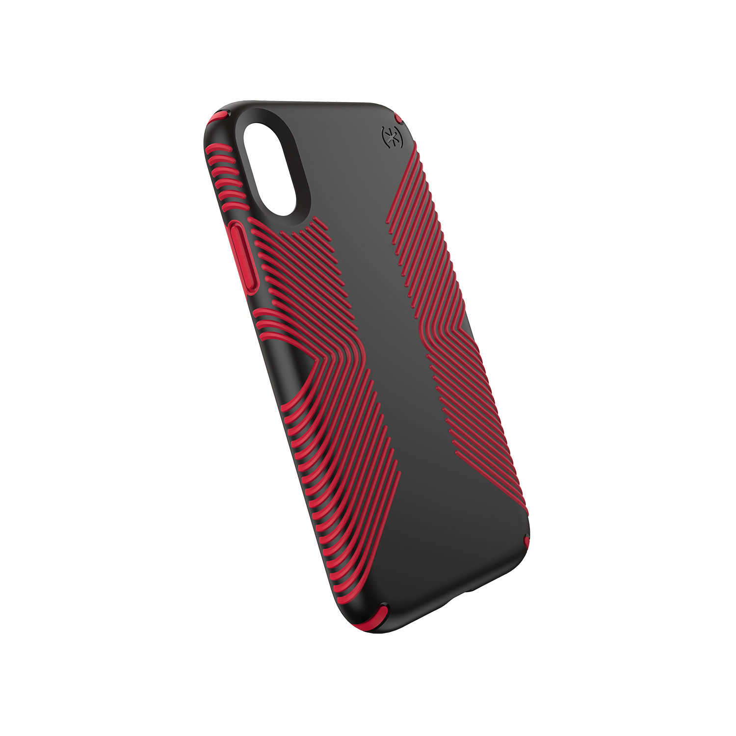 Speck Presidio Grip Case Black/Dark Poppy Red for iPhone XR