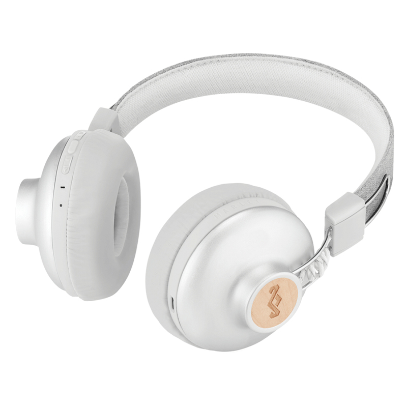 The House of Marley Positive Vibration 2 Wireless Signature Silver Bluetooth On-Ear Headphones