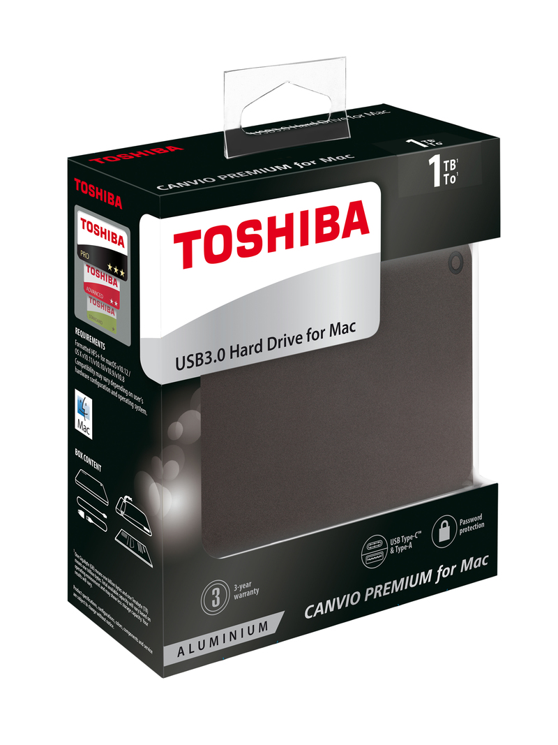 Toshiba Canvio Premium 1TB HDD Grey