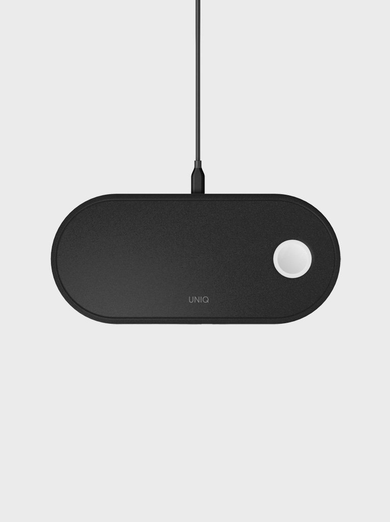 Uniq Aereo 3-In-1 Fast Wireless Charger Charcoal