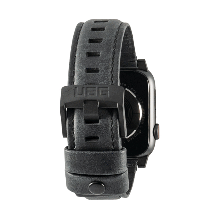 UAG 44/42mm Leather Strap Black for Apple Watch (Compatible with Apple Watch 42/44/45mm)