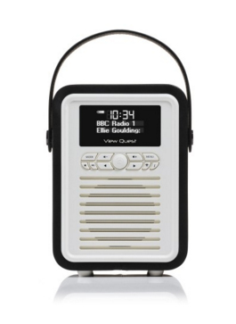 VQ Retro Mini Black DAB Digital Radio with Bluetooth