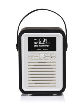 VQ Retro Mini Black DAB Digital Radio with Bluetooth