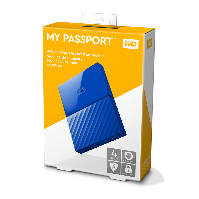 Western Digital 4TB My Passport Blue
