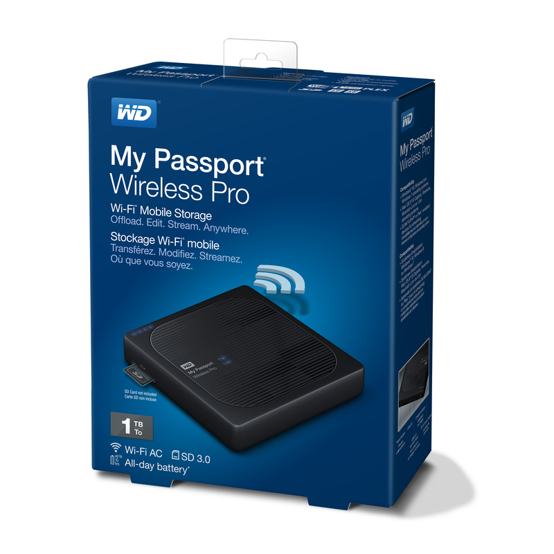 Western Digital My Passport Wireless Pro 1TB Black External Hard Drive