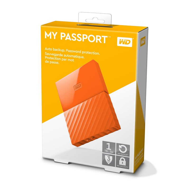 Western Digital My Passport 1TB Orange External Hard Drive