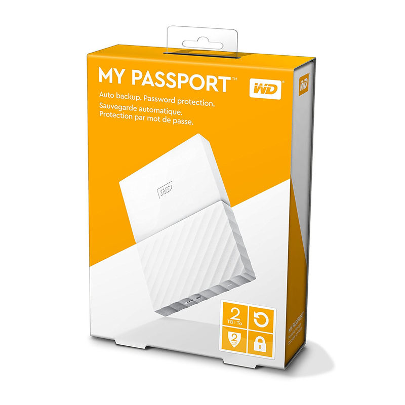 Western Digital My Passport 2TB White External Hard Drive