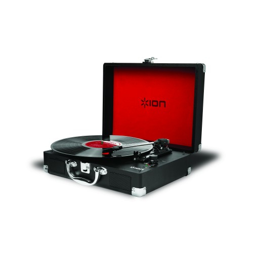 ION Vinyl Motion Deluxe Portable Turntable with Built-in Speakers - Black