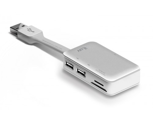 Iluv Card Reader With USB Hub White