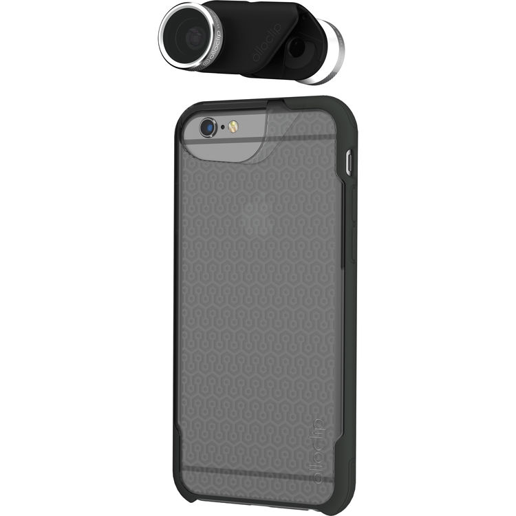 Olloclip 4 In 1 Lens & Ollocase Bumper Clear Back/Dark Grey iPhone 6 Plus