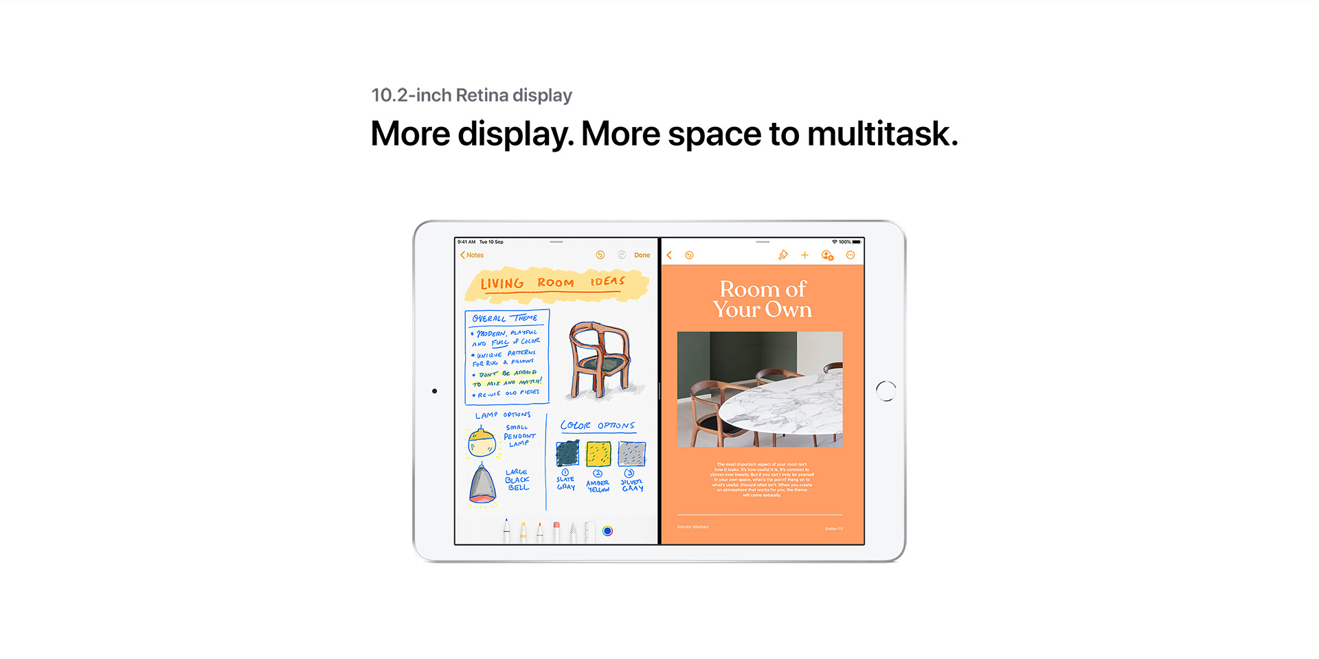 More display. More space to multitask.